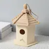 Jaula para pájaros de madera de tung con forma de cúpula nido de pájaro para exteriores nido pasante aislamiento del nido caja de cría de madera nido de pájaro de madera pabellón de madera