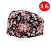 Gorro Quirúrgico con Hebilla Ajustable Algodón Estampado Redondo Dental Belleza Doctora Enfermera Gorra Resistente al Aceite para Mujer Médico Parte Superior Plana