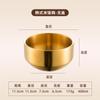 Tigela coreana de aço inoxidável 304 dourada de camada dupla para uso doméstico com tampa, isolamento térmico, anti-escaldante, Coreia do Sul, culinária, churrasco, tigela de arroz
