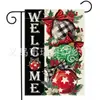 Serie de Muñecos de Nieve Navideños de Invierno Nueva de Gran Venta Transfronteriza Decoración de Patio Exterior Bandera de Jardín de Lino de Doble Cara