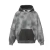 Sudadera con capucha Magic Bear Estilo Retro Americano Lavada Desgastada Desconstruida Dobladillo Crudo Estilo Páramo Peso Pesado Street Rock