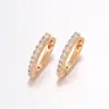 Pendientes Rusos Xuping de Moda Retro en Forma de V Incrustados con Fila Única de Piedras Artificiales, Pendientes Transfronterizos de Personalidad de Nicho