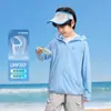 Ropa para Niños Zuoxi Chaqueta de Protección Solar para Niños Modelo Nuevo 2026 Hilo Original para Niños Refrigeración Piel de Hielo Verano Chaqueta Delgada para Niños Mayores