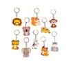 Llavero Colgante de Animales de la Jungla Lindo Grande de Dibujos Animados Accesorio de PVC Llavero para Llaves de Coche Regalo Venta al por Mayor