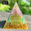 Pirámide de Cristal Natural Transfronteriza de 5 cm Decoración de Escritorio para Estudio en Casa Pirámide de Resina Hecha a Mano