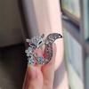 Broche de Tulipa Incrustado de Diamante Real Broche de Nicho Design Elegante Corpete Roupas Jóias Anti-luz