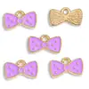 Colgante Pequeño de Esmalte de Colorido Lazo Estilo Coreano Estilo Ins Joyería Collar Pulsera Pendientes Materiales para Manualidades Multicolor U104