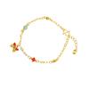 Nova Pulseira de Ouro Sanduíche Estilo Chinês Vietnamita Pulseira Borboleta de Gotejamento de Óleo Trevo de Quatro Folhas Joia de Mão Feminina Levemente Luxuosa de Longa Duração Sem Descoloração