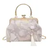 Bolsa de Mão Estilo Chinês Novo Retro Simples Bolsa de Festa Design de Nicho Estética de Estilo Nacional Bolsa de Ombro Transversal Bolsas Femininas