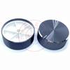 Tapa de Perilla Grande de Potenciómetro de 48 mm de Aleación de Aluminio Negro Aluminio Plástico de Alto Brillo para Equipo Mezclador de Audio Amplificador