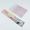 Jinlan Resina Mango Suave Ganchillo Clase Especial Elegante Rosa Morado Ganchillo DIY Lana Tejida a Mano