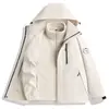 Tallas Grandes Nueva Chaqueta de Montañismo para Exteriores para Hombre Chaqueta Impermeable a Prueba de Viento Tres en Uno Desmontable Engrosada Chaqueta de Otoño e Invierno para Mujer