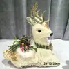 Decoración de ciervo navideño, linda decoración, exquisito regalo, simulación de alce, accesorios de decoración de escritorio para ventana navideña