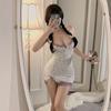 Pijama sexy para mujer nuevo vestido de tirantes floral puro camisón de encaje caliente con pecho algodón para el hogar de una pieza entrega