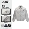 Areswings Moda Americana de Rua Outono Novo Nicho Jaqueta com Gola Bordada Casual Versátil Masculina e Feminina