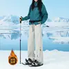Pantalones de hombre cortavientos e impermeables con forro polar, corte ajustado, para senderismo y esquí al aire libre en otoño e invierno, pantalones casuales