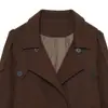 ZA moda europea y americana transfronteriza, bestseller de AliExpress, abrigo versátil de corte holgado con solapas de doble botonadura, de estilo chic y elegante