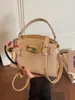 Bolso de Mano Pequeño de Bloques de Color a la Moda para Mujer 2026 Nuevo Estilo Bolso de Hombro Elegante con Textura Bolso Cruzado de Moda