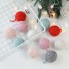 Decoraciones de Navidad al por mayor bola de fieltro de lana enrollada de color beige de 6 cm material para manualidades Árbol de Navidad bola de lana de Navidad