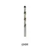 Broca helicoidal HSS 4241 de Acero Rápido, vástago recto, blanca, para taladro eléctrico. Adecuada para taladrar plástico, lámina de hierro, carpintería y aluminio.