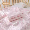 Manta de Gaze de Algodão de Bambu Lisa para Bebê Manta para Recém-Nascido Manta de Bebê Tamanho Grande Respirável Absorvente de Água Manta Infantil