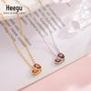 Hee goo D0159 S925 Prata pequeno colar de diamante vermelho amor zircão moda simples Net vermelho temperamento clavícula cadeia