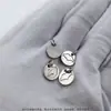 Colgante Caja de Regalo de Belleza, Etiqueta Pequeña con Patrón de Labios, Etiqueta Pequeña Plateada con Huella de Labios, Accesorios Decorativos para Encuadernación de Cuadernos