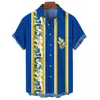 2024 Entrou na Amazon Meikeduo Mais Vendido Nova Camisa Masculina de Manga Curta Havaiana com Estampa 3D