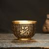 Copa Baifu de dragón y fénix de latón, adornos para mesa de escritorio, pasillo, decoración artesanal, tallado en bronce.