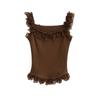 2025 Primavera Nova Sweet Spice Girl Renda Orelha Camisole Colete para Mulheres