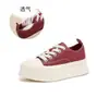Sapatos Brancos de Couro Bovino de Camada Superior com Solado de Espuma para Mulheres, Novo Estilo Outono e Inverno 2026, Sapatos com Forro de Pele de Ovelha, Sapatos Plataforma, Sapatos de Salto Grosso para Mulheres