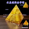 En Stock Pirámide de Cristal Amarillo Escritorio de Oficina Decoración para Tienda en Casa Regalo Venta al por Mayor
