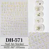 Pegatinas para Uñas con Letras Mayúsculas en Inglés Planas Adhesivas 26 Letras Inglesas Pegatinas para Uñas DIY Decoraciones Dh571