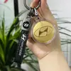 Llavero con logo de coche Mercedes-Benz de oro puro 999, colgante con logo de coche BMW dorado, regalo para esposo, novio, regalo del Día del Padre