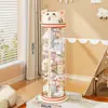 Contenedor de almacenamiento para muñecas para uso doméstico, vitrina transparente de gran capacidad para almacenar muñecas y juguetes, herramienta mágica de almacenamiento para juguetes de peluche