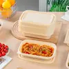 Molde para Caja de Almuerzo Desechable Biodegradable de Almidón de Maíz Meidi, Cuatro Compartimentos, Cinco Compartimentos, Caja para Comida Rápida, Caja de Embalaje Espesa para Llevar