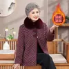 Casaco de Inverno Feminino de Veludo Faux Mink de Comprimento Médio para Mulheres de Meia-Idade e Idosas Aconchegante Lã com Forro de Veludo Espesso Roupa de Exterior Quente