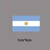 Insignia de charretera con bandera nacional de tamaño pequeño, impresión por transferencia de calor con tinta blanca de 7 x 4 cm, pegatinas de estampado en caliente, venta al por mayor