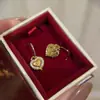 Aretes de Gancho para Oreja de Plata de Ley S925 con Acabado Cepillado 'Love Wire-drawing Craft' de Alta Gama Ligeramente Lujosos Versátiles de Nicho