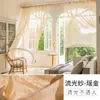 Cortinas Voil que Deixam a Luz Passar mas Não as Pessoas, Cortinas Semi-Blackout com Acabamento de Luxo, Divisória de Quarto, Cortinas Sonhadoras para Sala de Estar com Janela de Canto de Luxo Leve