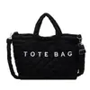 Bolso de Hombro Grande de Rombo de Nuevo Estilo Transfronterizo para Mujer, Bolso de Pana Versátil de Moda para Mujer, Bolso Tote de Mano con Letras