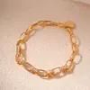 Pulsera de Cadena Geométrica de Circonita Transfronteriza Europea y Americana Simple de Moda Joker Pulsera Lujo Ligero Joyería de Gama Alta Venta al por Mayor para Mujeres