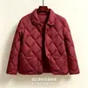 2026 Nueva Chaqueta de Algodón a Cuadros Ropa Exterior Otoño Invierno Estilo Coreano Ligera Oficina Casual Versátil Cálida