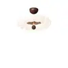 Luminária de quarto vintage, plafon estilo creme, estilo francês retrô, lustre semi-pendente de rosquinha de alta qualidade, luminária de ferro em formato de abóbora