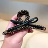 Pinza de Garra con Estampado de Leopardo de Alta Gama, Pinza Grande para el Cabello para Mujer, Pasador de Celebridad de Internet de Otoño, Pinza de Tiburón para Moño en la Parte Posterior de la Cabeza, Pasador Retro