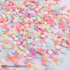 20 g/saco floco de argila macia amor floco de neve diy unha decoração de unha material de enchimento para slime