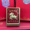 Oro Puro 999 Inmediatamente Tener Dinero Adornos de Oro Nueva Chinoiserie Ocho Direcciones para Venir Dios de la Riqueza Dios de la Riqueza Marco de Fotos Escritorio Mesa Al por Mayor
