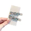 Presilha Bico de Pato Exquisita com Strass Estilo Coreano para Cabelo da Testa, Presilha Lateral, Piranha Fashion e Versátil, Acessório de Cabelo