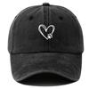 Temu Xiyin gorra de béisbol de color sólido lavada transfronteriza estampado de garra de perro amor protección solar para exteriores gorra de béisbol gorra de visera