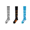 Calcetines Largos Hasta la Rodilla para Hombre, Compresión Muscular de Caña Alta, Calcetines Deportivos para Correr, Saltar la Cuerda, Entrenamiento de Fitness, Fútbol, Modernos